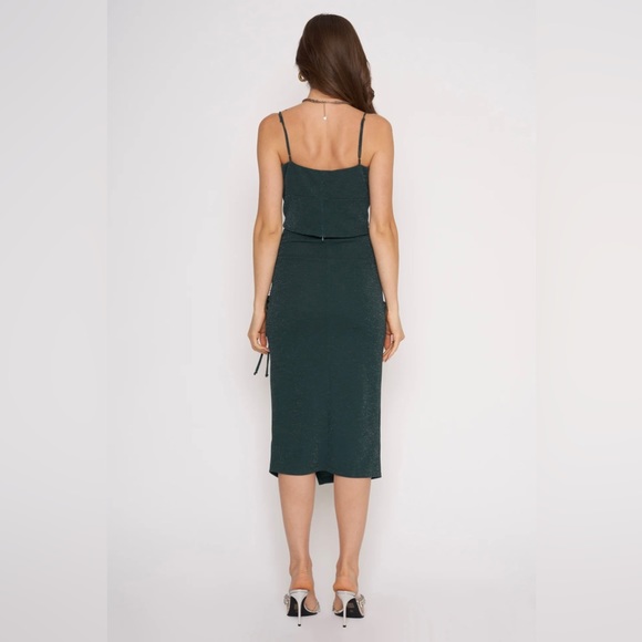 4SI3NNA teal sparkle crop top size XS matching skirt sold separately! - Picture 4 of 8